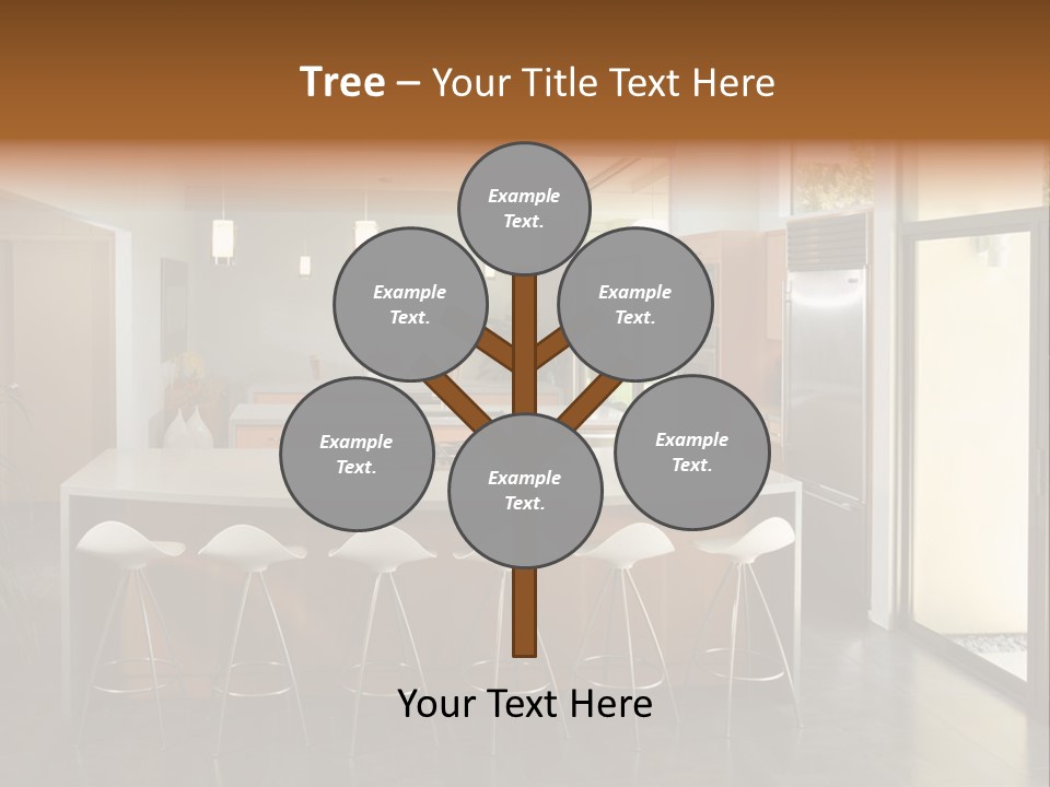 A Modern Kitchen That Has Been Freshly Remodeled PowerPoint Template