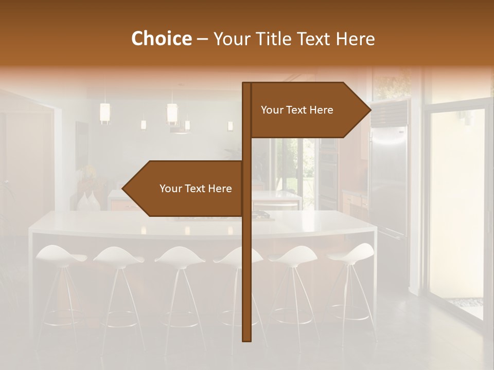 A Modern Kitchen That Has Been Freshly Remodeled PowerPoint Template