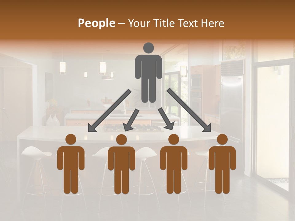 A Modern Kitchen That Has Been Freshly Remodeled PowerPoint Template