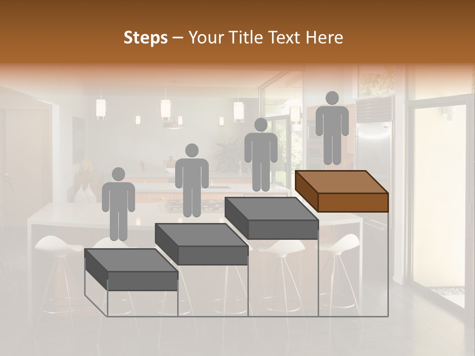 A Modern Kitchen That Has Been Freshly Remodeled PowerPoint Template