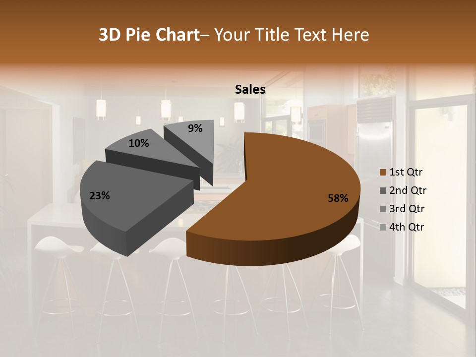 A Modern Kitchen That Has Been Freshly Remodeled PowerPoint Template