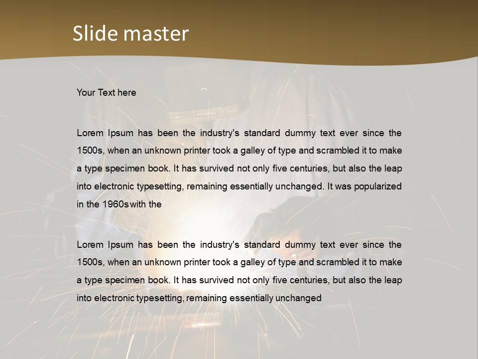 A Male Welding Metal PowerPoint Template