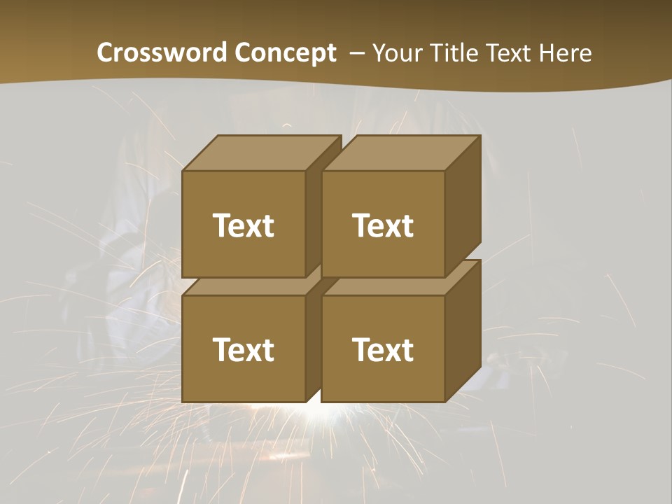A Male Welding Metal PowerPoint Template