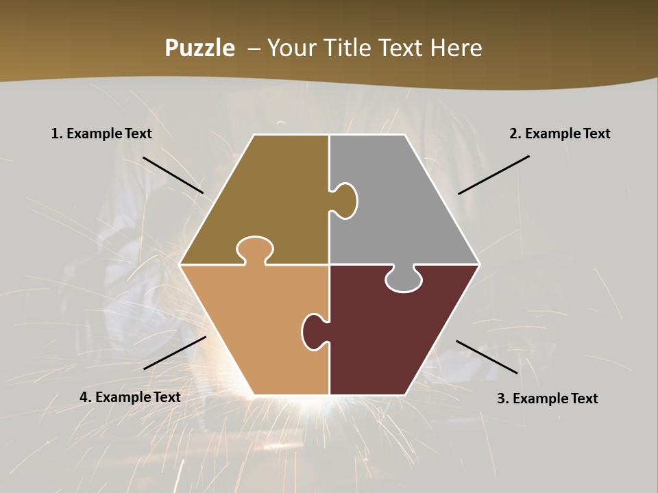 A Male Welding Metal PowerPoint Template