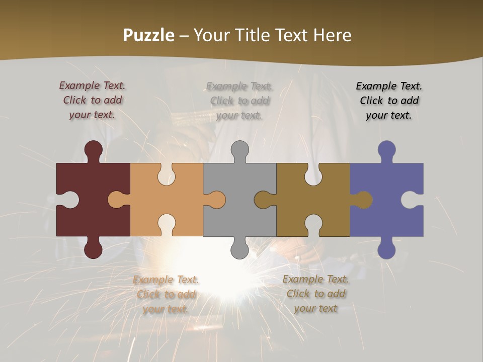 A Male Welding Metal PowerPoint Template