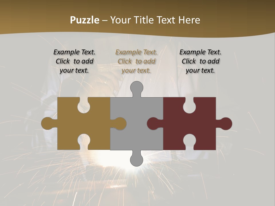 A Male Welding Metal PowerPoint Template