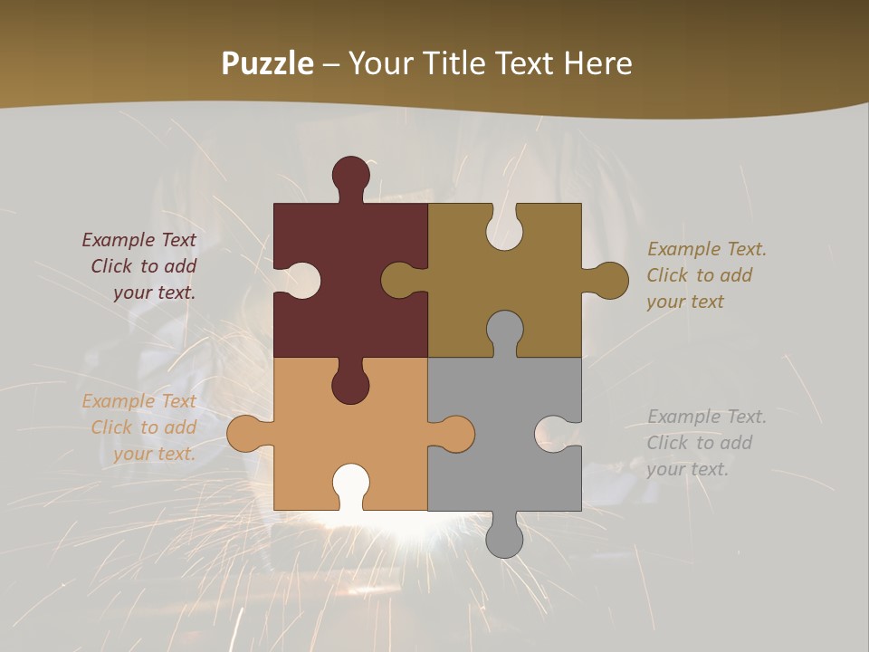 A Male Welding Metal PowerPoint Template