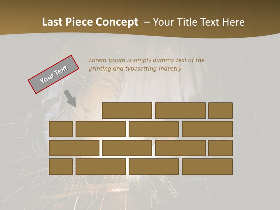 A Male Welding Metal PowerPoint Template