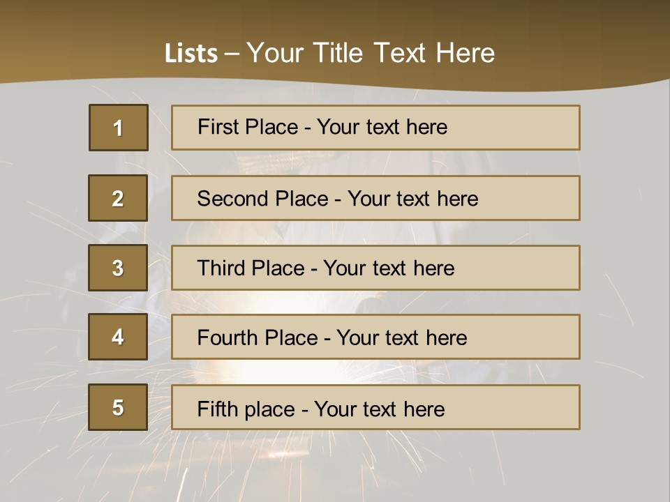 A Male Welding Metal PowerPoint Template
