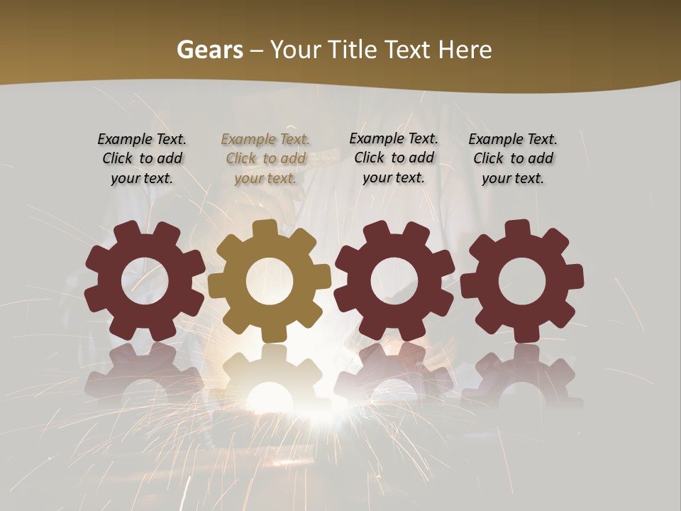 A Male Welding Metal PowerPoint Template