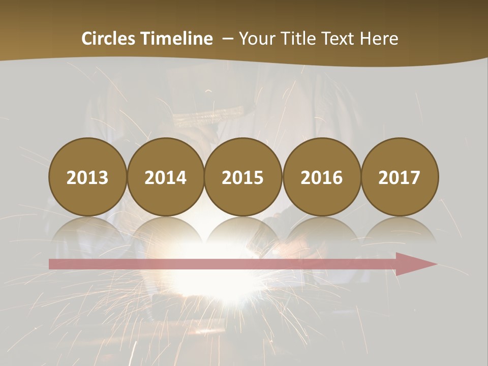 A Male Welding Metal PowerPoint Template