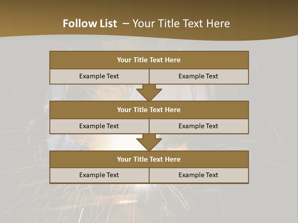 A Male Welding Metal PowerPoint Template