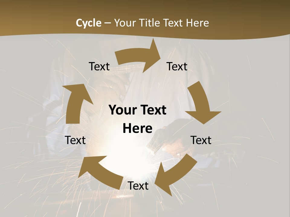 A Male Welding Metal PowerPoint Template