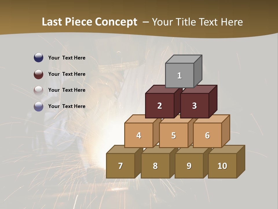 A Male Welding Metal PowerPoint Template