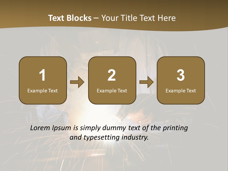 A Male Welding Metal PowerPoint Template