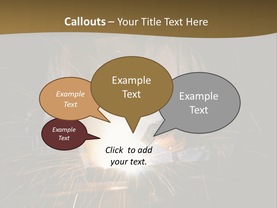 A Male Welding Metal PowerPoint Template