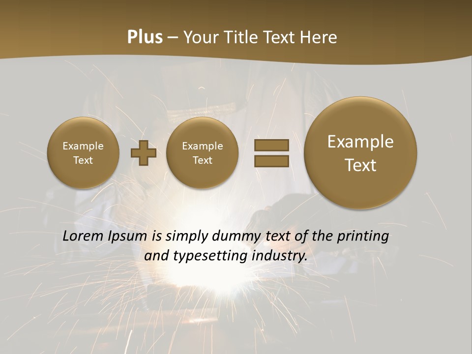 A Male Welding Metal PowerPoint Template