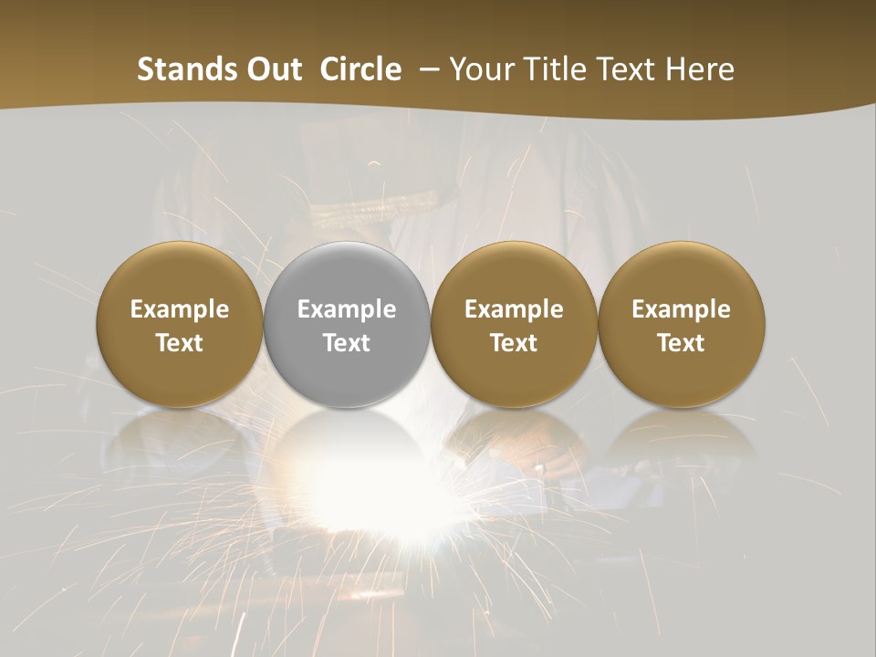 A Male Welding Metal PowerPoint Template