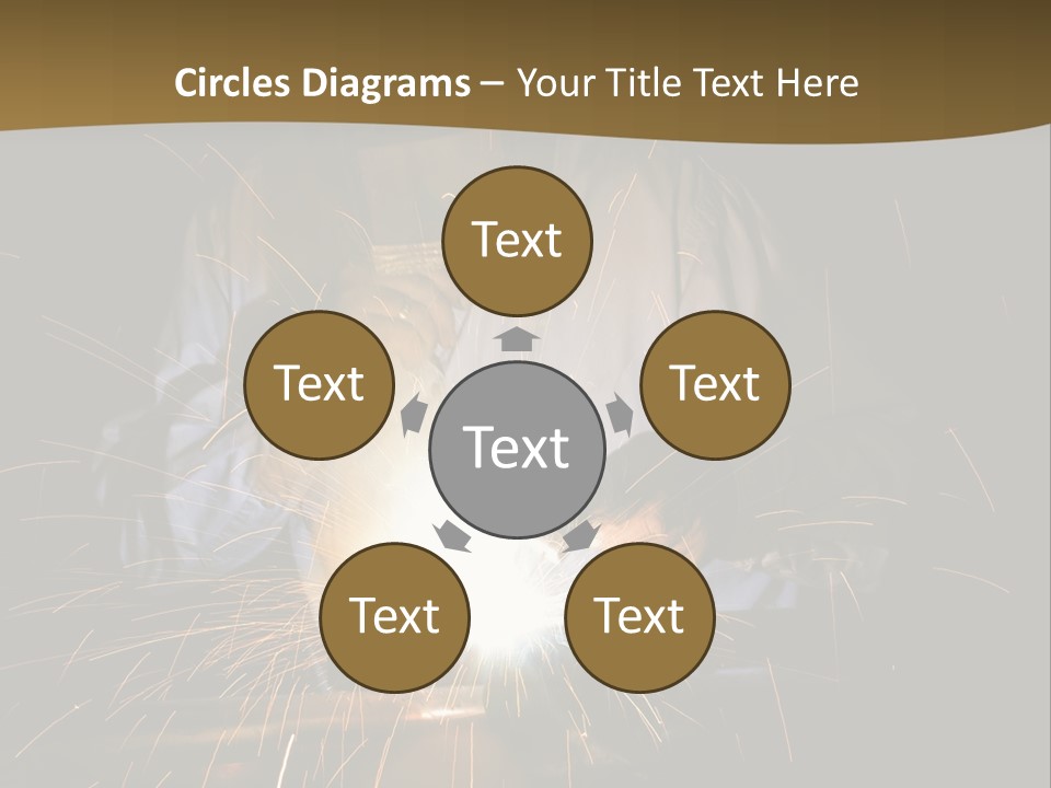 A Male Welding Metal PowerPoint Template