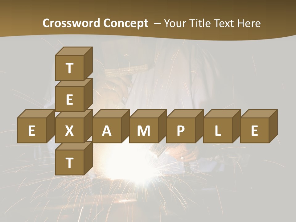 A Male Welding Metal PowerPoint Template