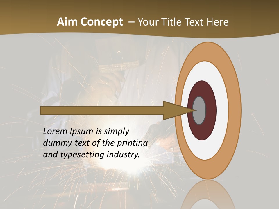 A Male Welding Metal PowerPoint Template