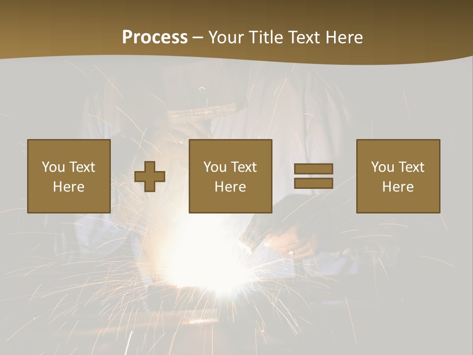 A Male Welding Metal PowerPoint Template