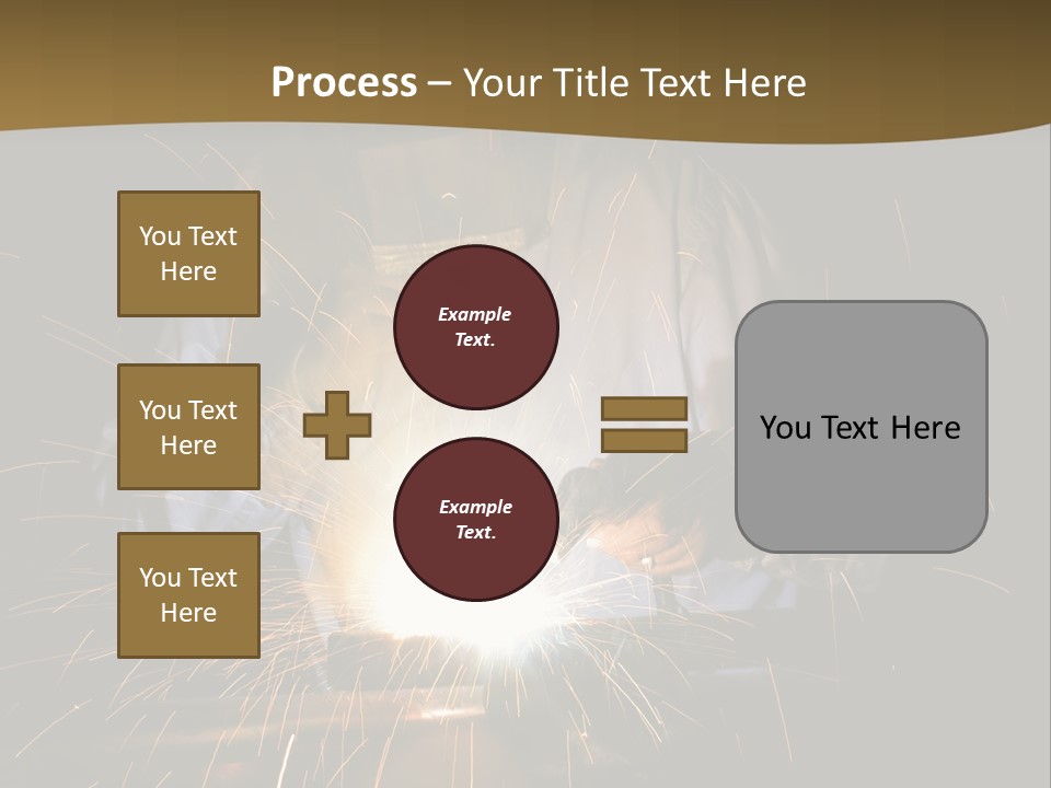 A Male Welding Metal PowerPoint Template