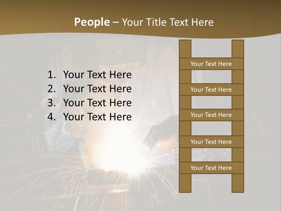 A Male Welding Metal PowerPoint Template