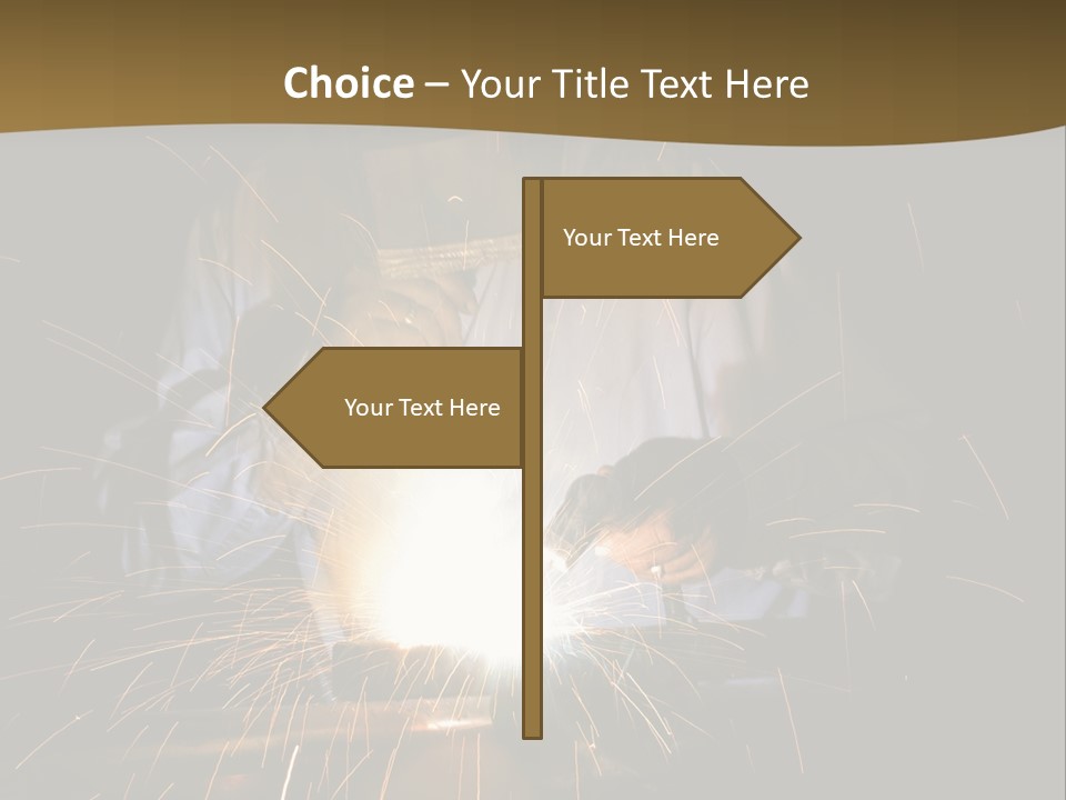 A Male Welding Metal PowerPoint Template