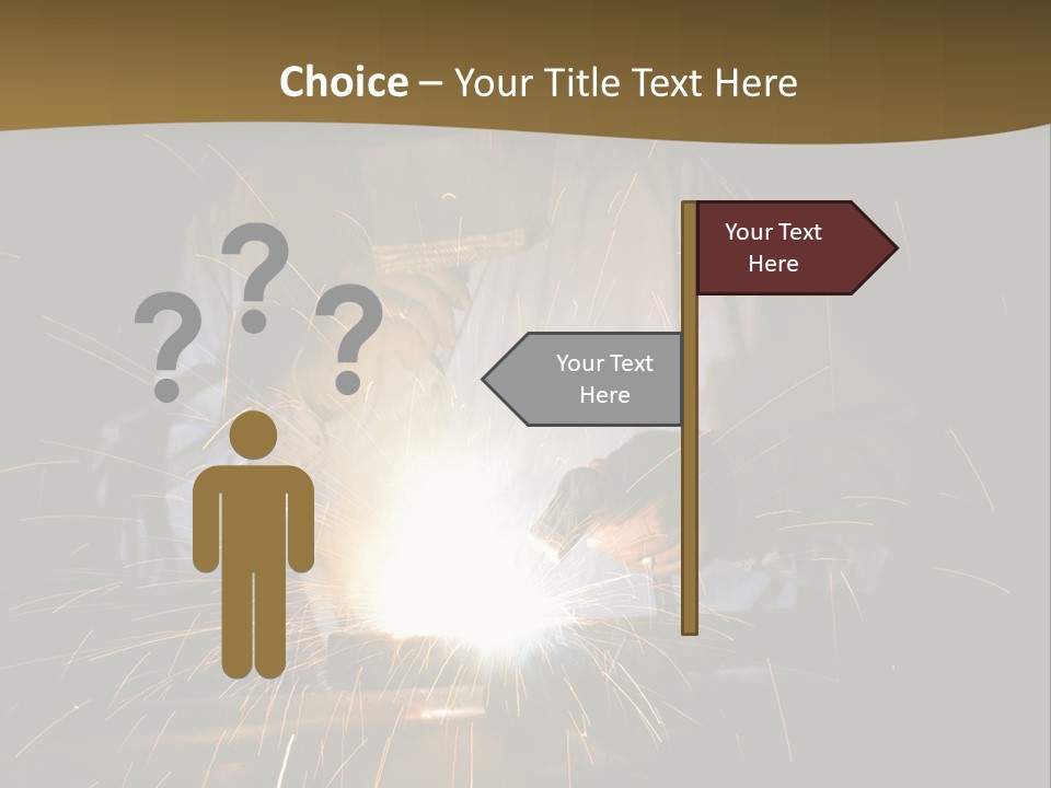 A Male Welding Metal PowerPoint Template