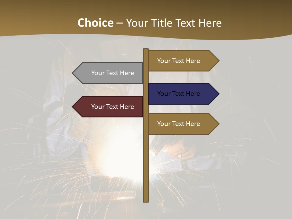 A Male Welding Metal PowerPoint Template