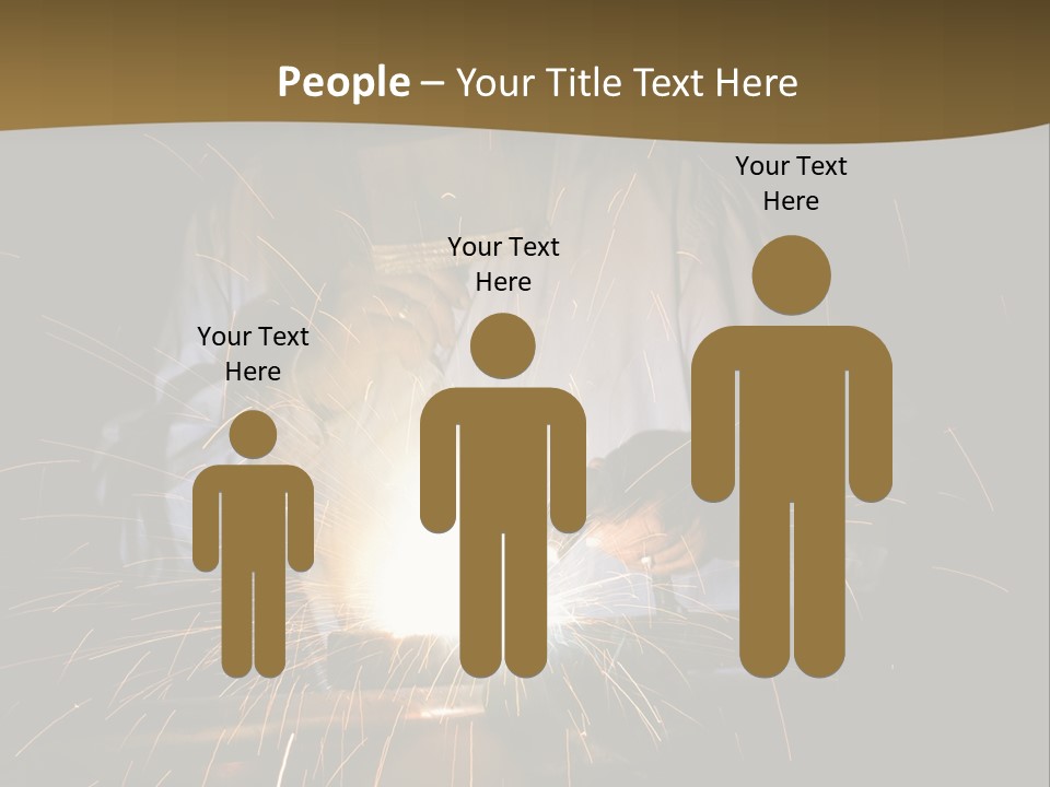 A Male Welding Metal PowerPoint Template