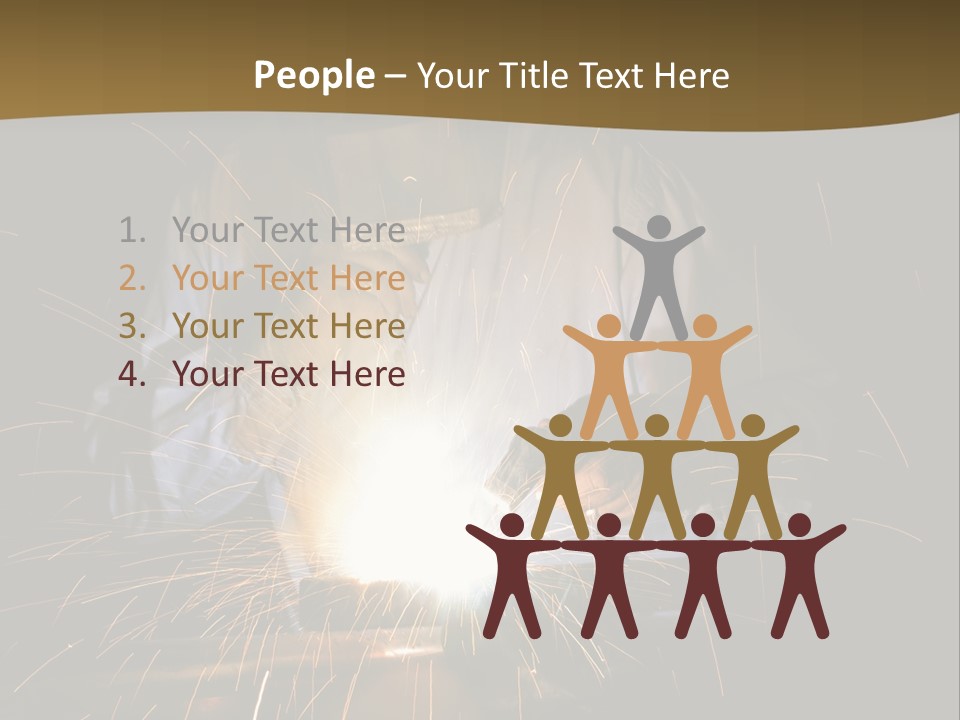 A Male Welding Metal PowerPoint Template