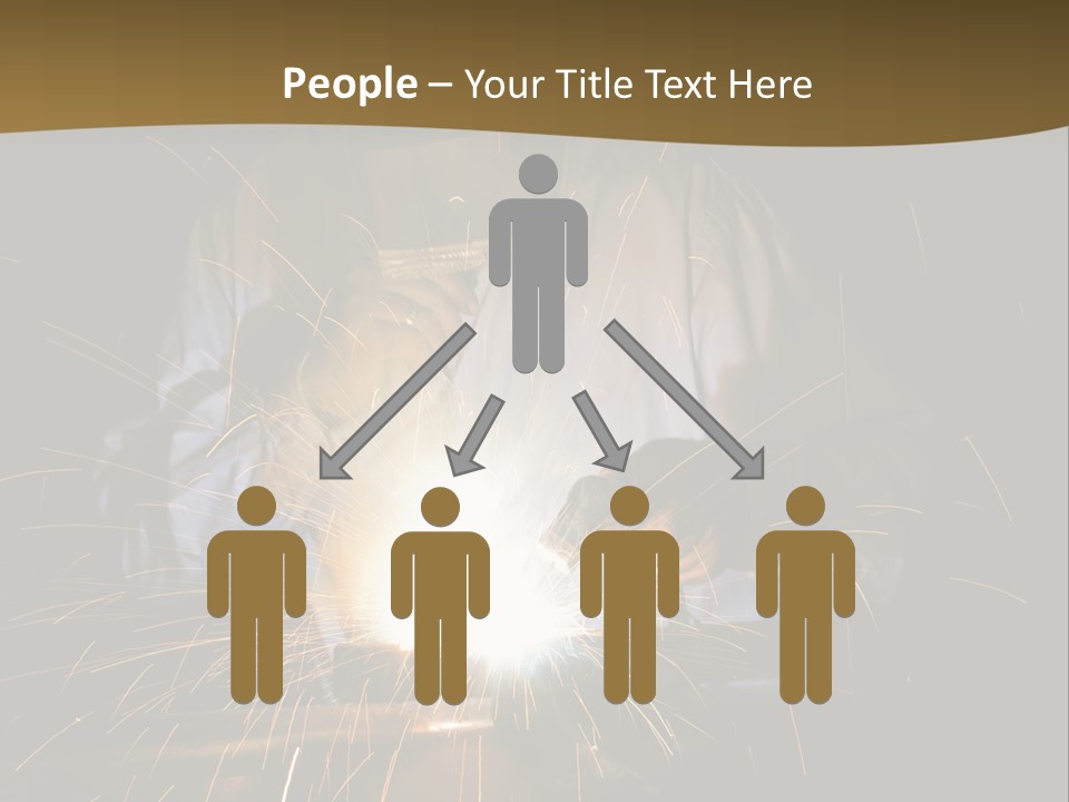 A Male Welding Metal PowerPoint Template