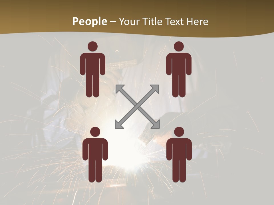 A Male Welding Metal PowerPoint Template