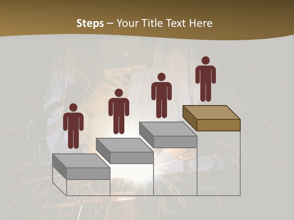 A Male Welding Metal PowerPoint Template