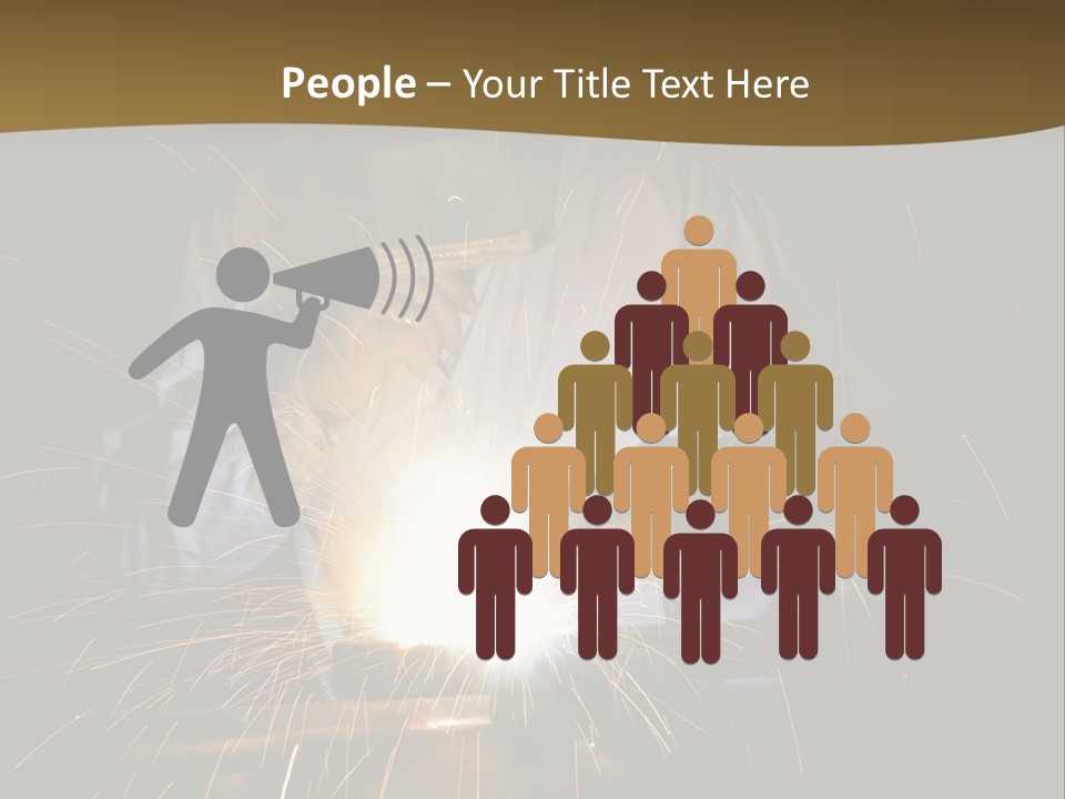 A Male Welding Metal PowerPoint Template