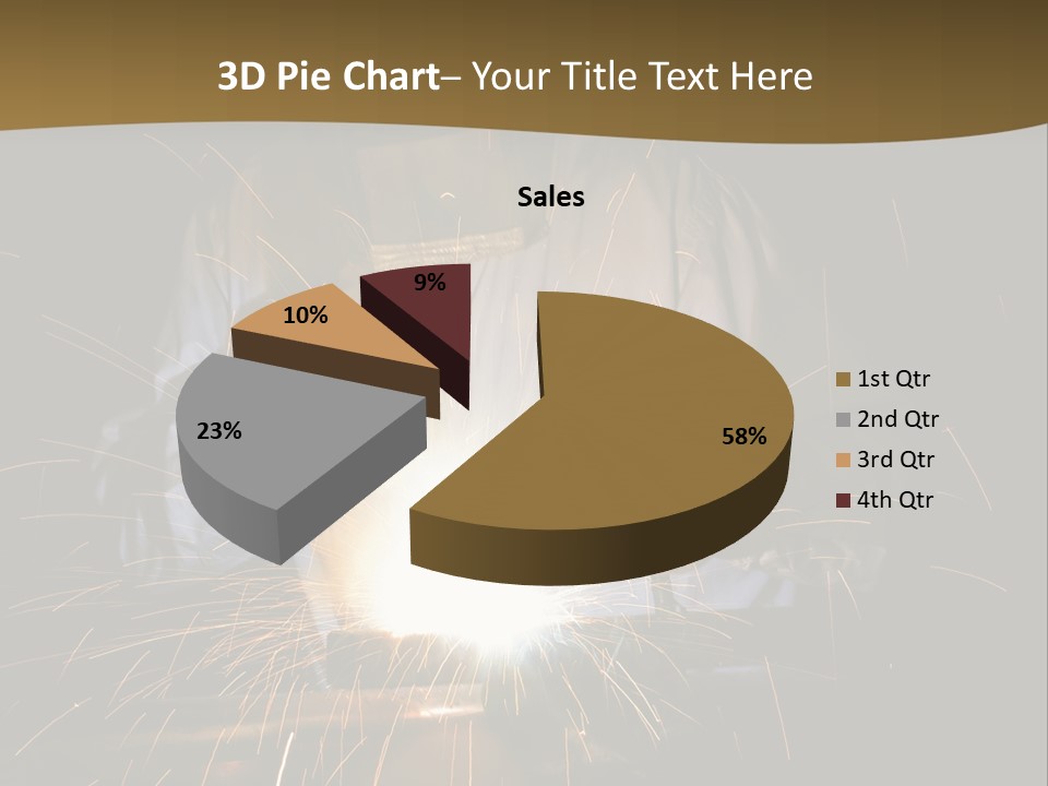 A Male Welding Metal PowerPoint Template