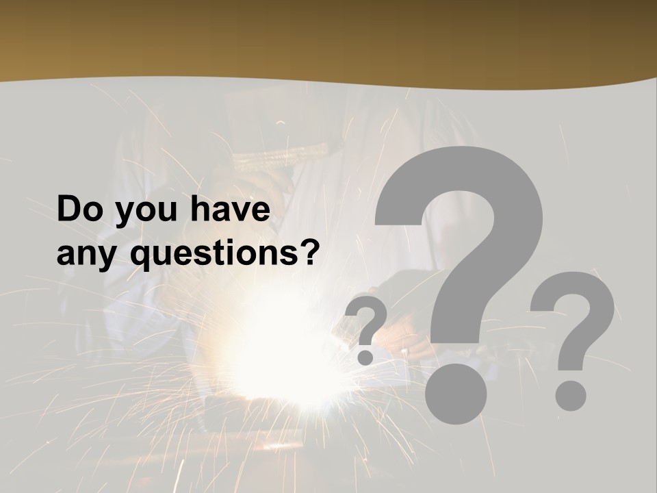 A Male Welding Metal PowerPoint Template