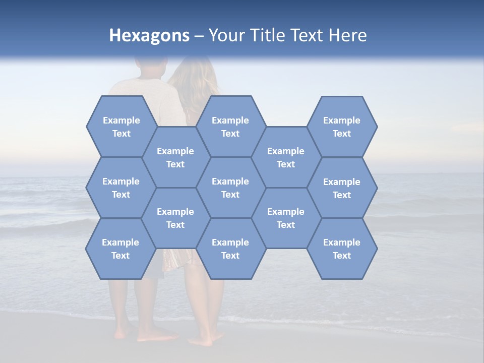 Young Couple Near The Ocean On Sunset Time PowerPoint Template