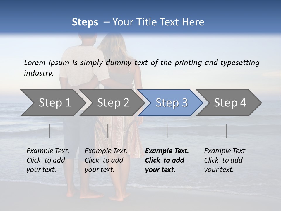 Young Couple Near The Ocean On Sunset Time PowerPoint Template