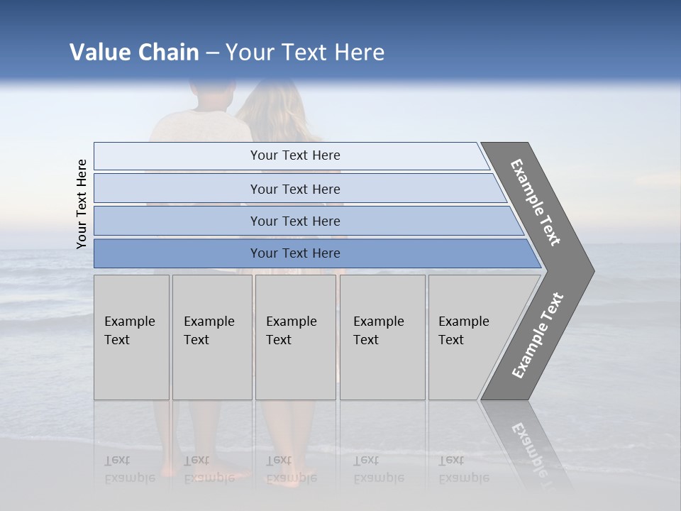 Young Couple Near The Ocean On Sunset Time PowerPoint Template