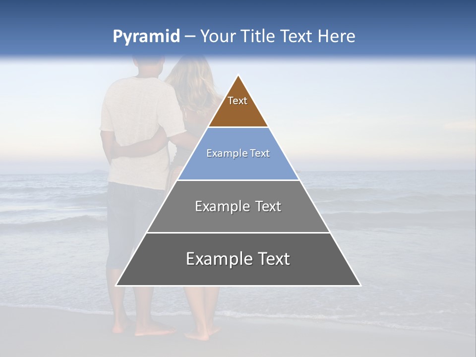 Young Couple Near The Ocean On Sunset Time PowerPoint Template