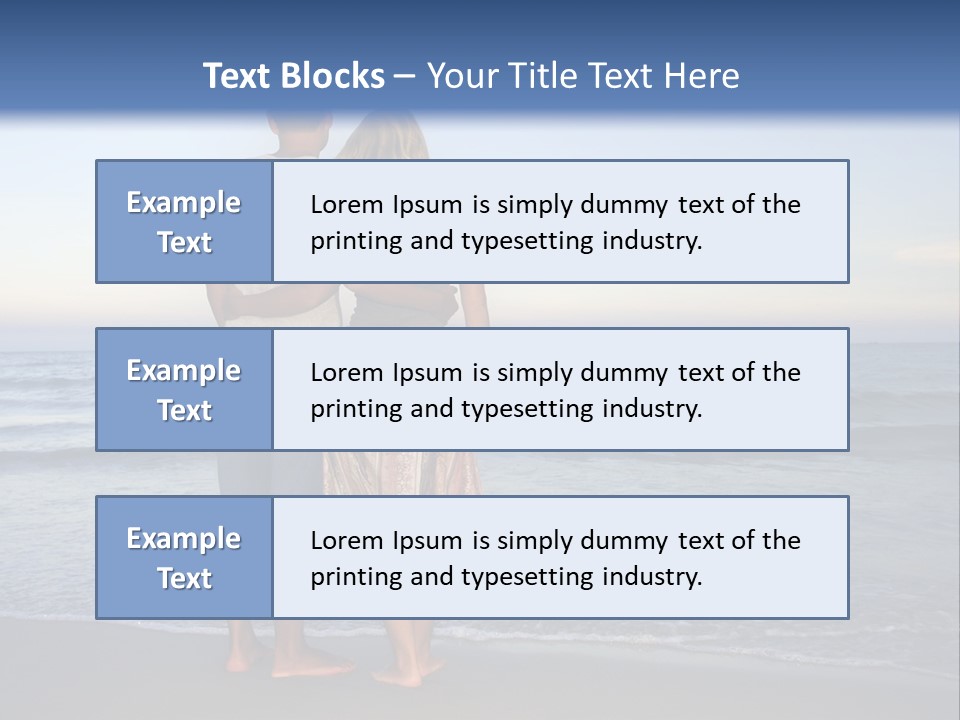 Young Couple Near The Ocean On Sunset Time PowerPoint Template