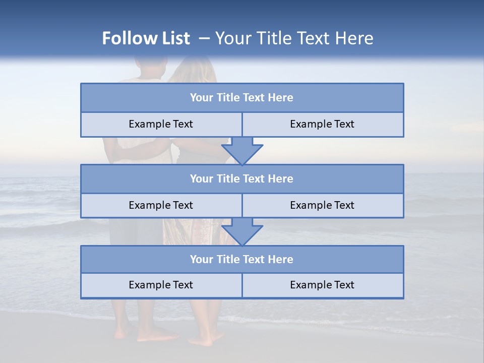 Young Couple Near The Ocean On Sunset Time PowerPoint Template