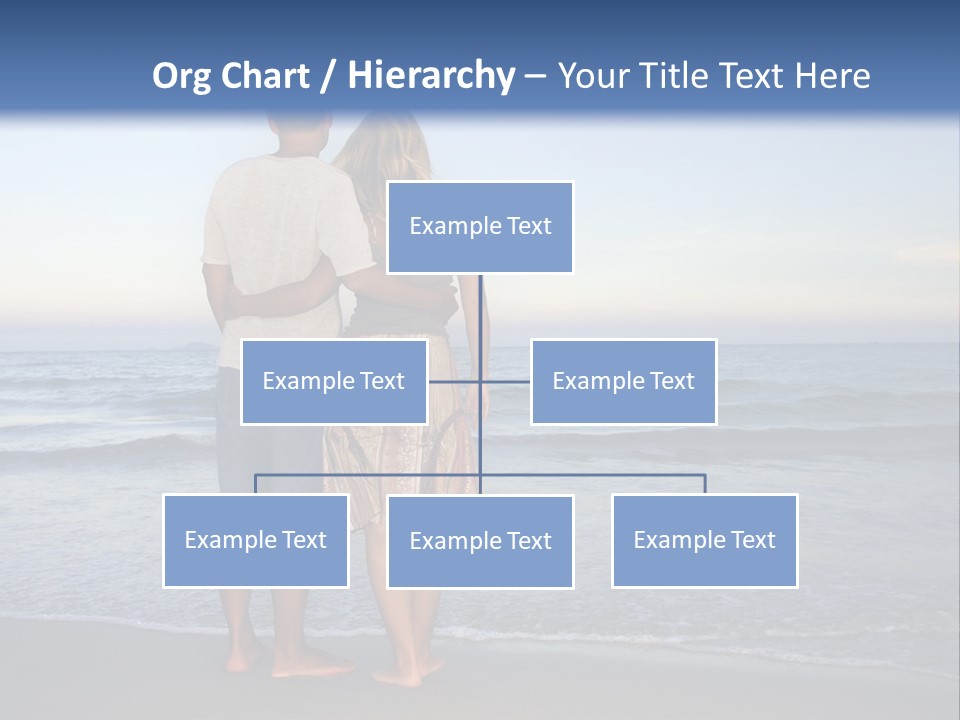 Young Couple Near The Ocean On Sunset Time PowerPoint Template