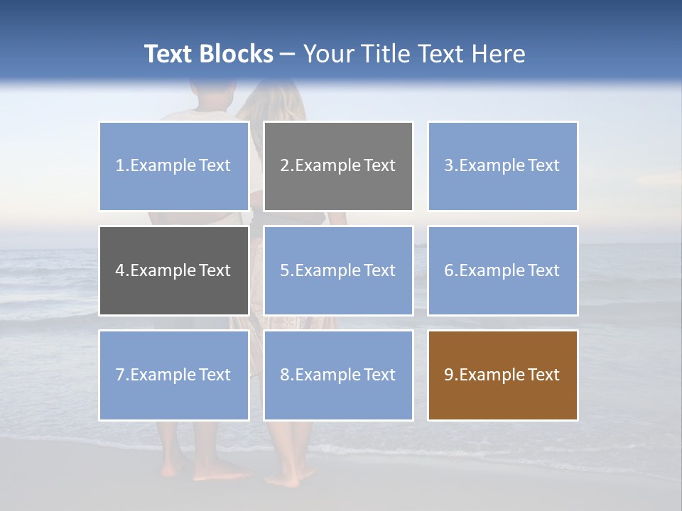 Young Couple Near The Ocean On Sunset Time PowerPoint Template