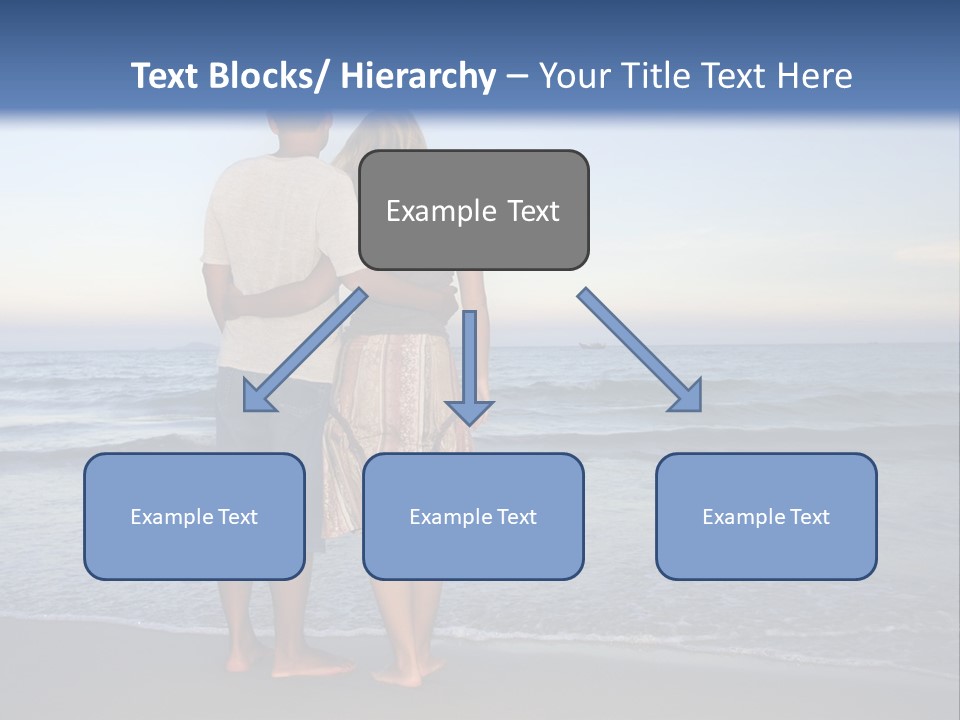 Young Couple Near The Ocean On Sunset Time PowerPoint Template