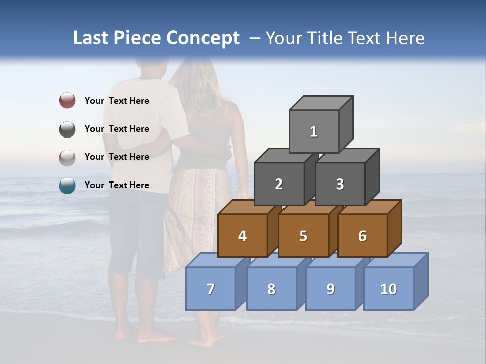 Young Couple Near The Ocean On Sunset Time PowerPoint Template