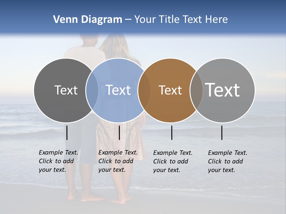 Young Couple Near The Ocean On Sunset Time PowerPoint Template